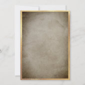 Invitation Gothique Gold Castle Fairy Tale Thème (Dos)