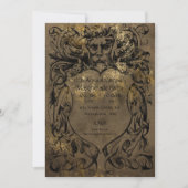 Invitation Gothique Gold Foil Halloween Party (Devant)