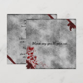 Invitation gothique grunge de mamans rouges (Devant / Derrière)