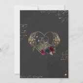 Invitation Gothique Halloween Couples Fiançailles de douche (Dos)