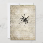 Invitation Gothique Halloween crâne d'araignée de ciel (Dos)