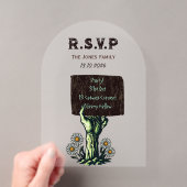 Invitation gothique Halloween Main de zombie (In situ (ordinateur de poche))
