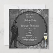 Invitation Gothique Halloween Marié Chic Usé Enterrement de V (Dos)