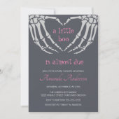 Invitation Gothique Halloween squelette mains Baby shower fil (Devant)
