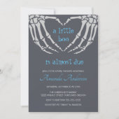 Invitation Gothique Halloween Squelette mains Baby shower gar (Devant)