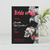 Invitation Gothique Halloween style bachelorette (Debout devant)