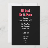 Invitation Gothique Halloween style bachelorette (Dos)