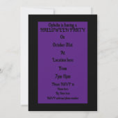 Invitation Gothique Halloween Vampire Lady (Dos)