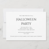 Invitation Gothique Haunted Woods Éffrayant Halloween Party (Dos)
