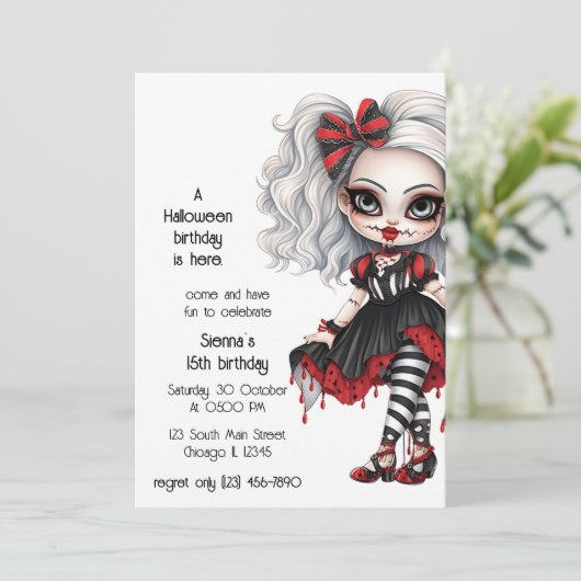 Invitation gothique japonais (Debout devant)