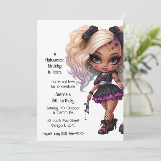 Invitation gothique japonais (Debout devant)