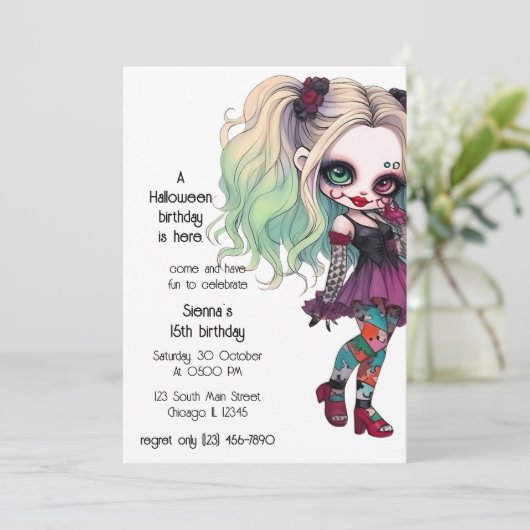 Invitation gothique japonais (Debout devant)