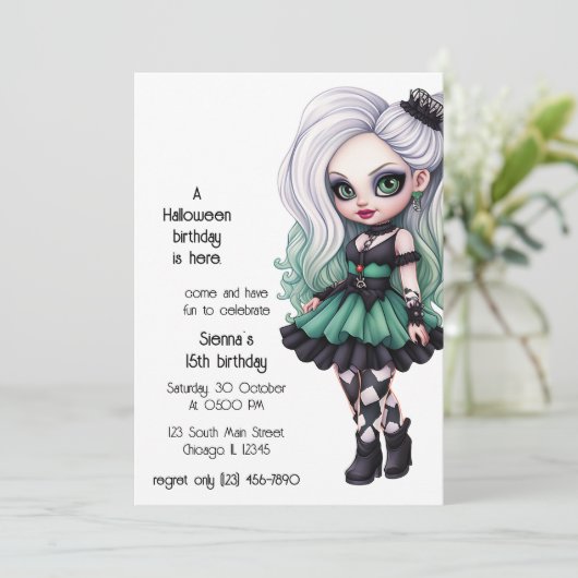 Invitation gothique japonais (Debout devant)