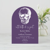 Invitation Gothique Jusqu'À La Mort Crâne Arc Mariage Deux Cô (Debout devant)