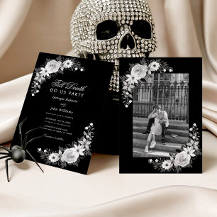 Invitation Gothique Jusqu'à la mort Fêtons-nous Mariage flora