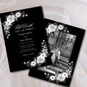 Invitation Gothique Jusqu'à la mort Fêtons-nous Mariage flora