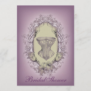 Invitation Gothique Lingerie partie corset vintage douche nup