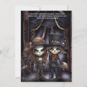 Invitation Gothique mariage marié marié église éffrayante got (Dos)