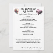 Invitation Gothique Mariée ou Mort Til Death Bachelorette Wee (Dos)