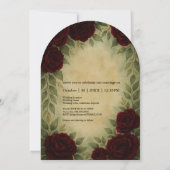 Invitation gothique médiéval antique vintage rose mariage (Dos)
