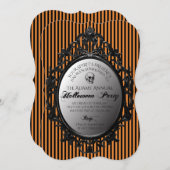 Invitation Gothique Mirror Halloween Party (Devant / Derrière)