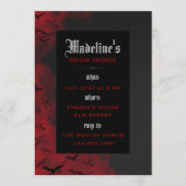 Invitation Gothique Moody Vampire Bat Bridal Shower Invitatio (Devant)
