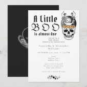 Invitation Gothique Moon de crâne Petit Boo Baby shower d'Hal (Devant / Derrière)