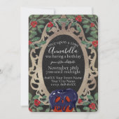 Invitation Gothique Neige Blanche Fée Conte Thème Fête (Devant)