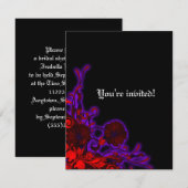 Invitation Gothique Nightshade Moderne Floral Mariage (Devant / Derrière)