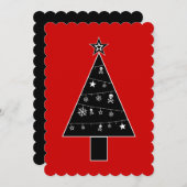 Invitation Gothique + Noël + Fête (Devant / Derrière)