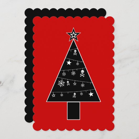 Invitation Gothique + Noël + Fête (Devant / Derrière)