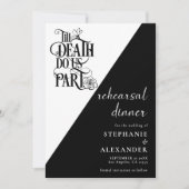 Invitation Gothique Noir Blanc Jusqu'À La Mort Ne Faisons-Nou (Devant)