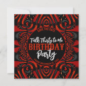 Invitation Gothique Parler Anniversaire Trente Noirs + Parti  (Devant)