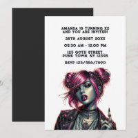 Gothique Punk Girl Birthday Party