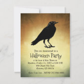 Invitation Gothique Raven Halloween Party (Devant)