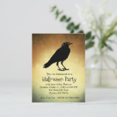 Invitation Gothique Raven Halloween Party (Debout devant)