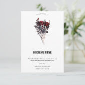 Invitation Gothique Red Roses Skeleton Dîner de répétition (Debout devant)