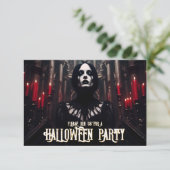 Invitation gothique sombre pour une soirée Hallowe (Debout devant)