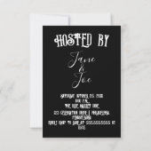 Invitation gothique sombre pour une soirée Hallowe (Dos)