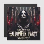Invitation gothique sombre pour une soirée Hallowe (Devant / Derrière)