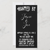 Invitation gothique sombre pour une soirée Hallowe (Dos)
