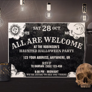 Invitation Gothique Spirit Board Saison Éffrayante Halloween