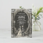 Invitation Gothique Squelette mariée et Mariage de chambre (Debout devant)