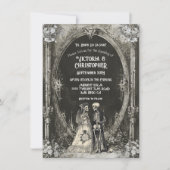 Invitation Gothique Squelette mariée et Mariage de chambre (Devant)