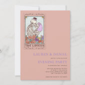 Invitation Gothique Tarot Card QR Soirée Mariage (Devant)