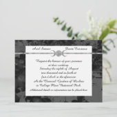 Invitation Gothique Triple Moon Floral Mariage Handfasting St (Debout devant)