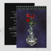 Invitation gothique Vase Argent (Devant / Derrière)