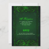 Invitation Gothique Victorien Ghoulish Mariage vert (Dos)