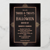 Invitation gothique victorienne Halloween Foil (Recto)