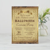 Invitation Gothique Vintage Halloween annuel Costume Party (Debout devant)